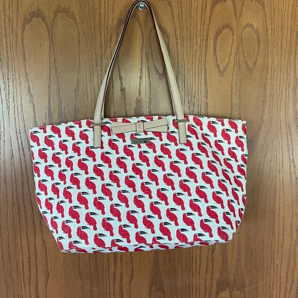 Kate Spade Red and White Shoulder Bag - Picture 1 of 6